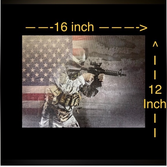 WALL ART USA American Flag/US Military Soldier Canvas wall decor size12x16 NWT - Picture 5 of 7